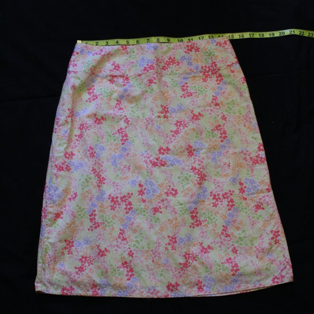 Pastel Floral A-Line Skirt
